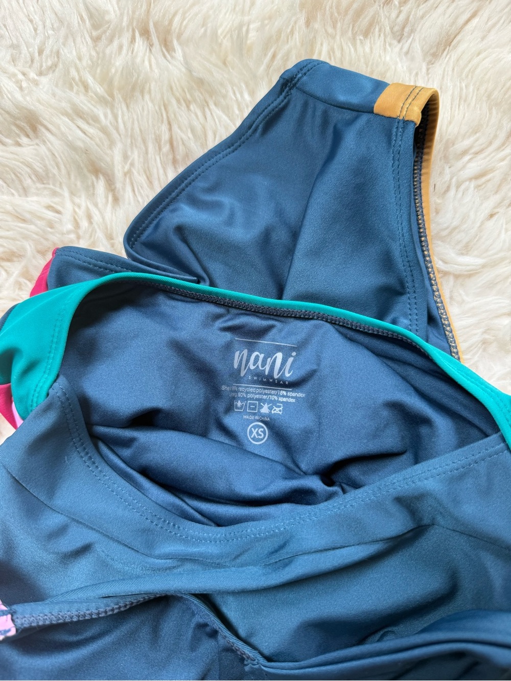 Nani Swim Patchwork One-Piece Swimsuit - Size XS - Picture 2 of 5